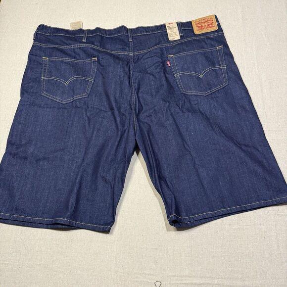 NWT Levis 569 Loose Straight Short Jeans Dark Blue Jorts Mens 52 Big & Tall - Picture 1 of 7